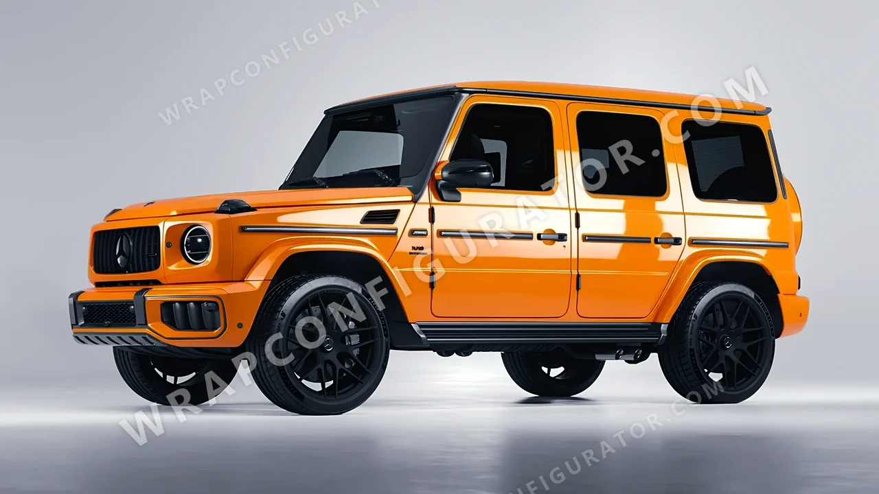 Orange Mercedes-Benz G Class AMG 2025 wrapped in 3M Gloss Bright Orange G54