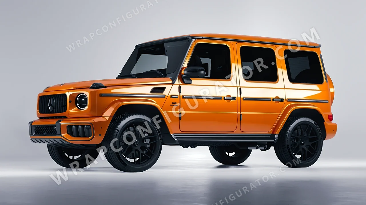 Orange Mercedes-Benz G Class AMG 2025 wrapped in 3M Gloss Deep Orange G24
