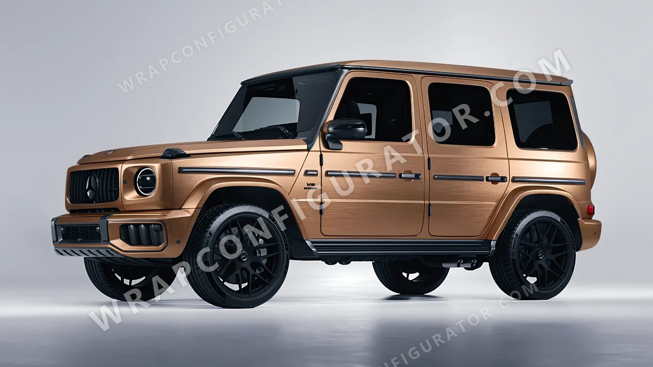Orange Mercedes-Benz G Class AMG 2025 wrapped in Avery Dennison Brushed Bronze SW900-933-X