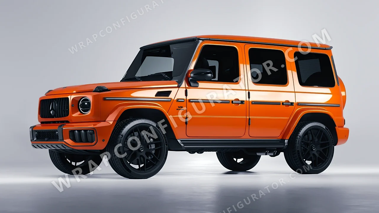 Orange Mercedes-Benz G Class AMG 2025 wrapped in Avery Dennison Orange SW900-373-O