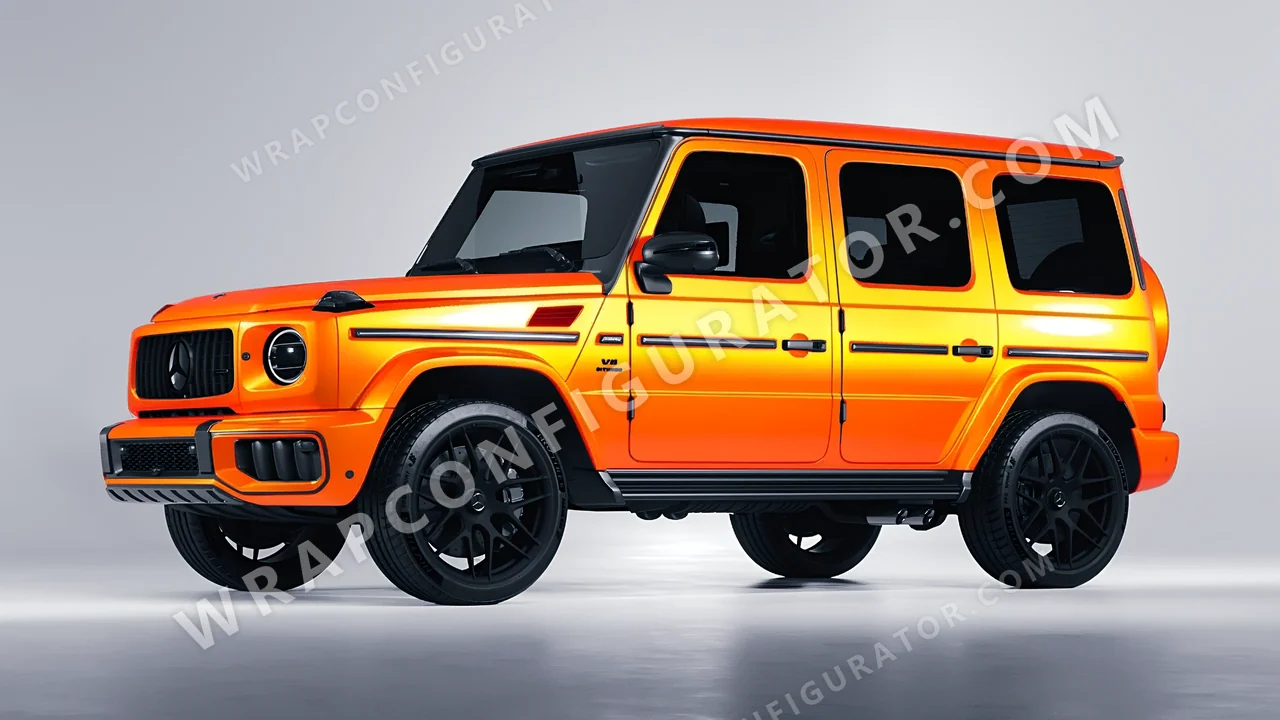 Orange Mercedes-Benz G Class AMG 2025 wrapped in Colourshield PPF by HyperPro Deep Orange GSF11-P