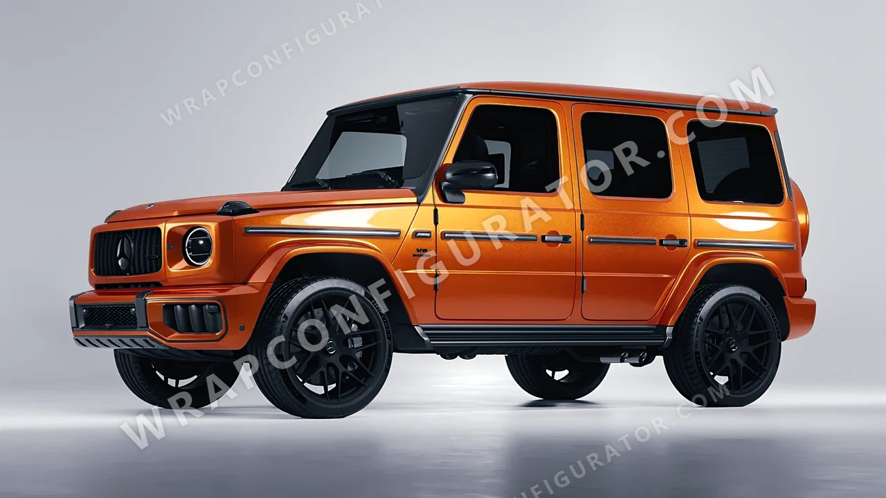 Orange Mercedes-Benz G Class AMG 2025 wrapped in KPMF Ember Orange K75404
