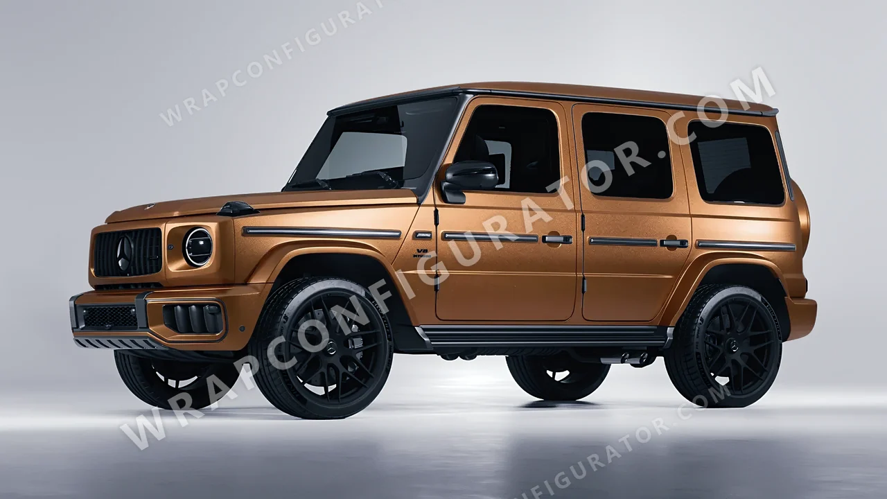 Orange Mercedes-Benz G Class AMG 2025 wrapped in KPMF Matt Anodised Bronze K75549