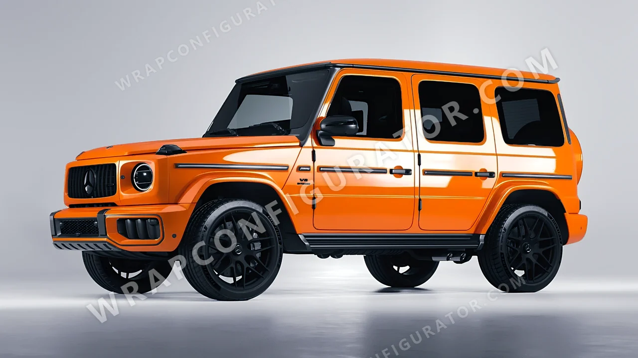 Orange Mercedes-Benz G Class AMG 2025 wrapped in ORACAL Daggi Orange 970RA-363G