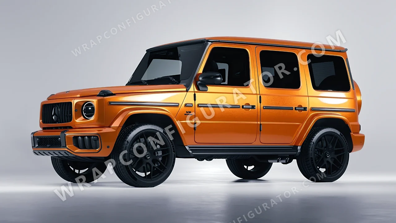 Orange Mercedes-Benz G Class AMG 2025 wrapped in ORACAL Mandarin 970RA-300G