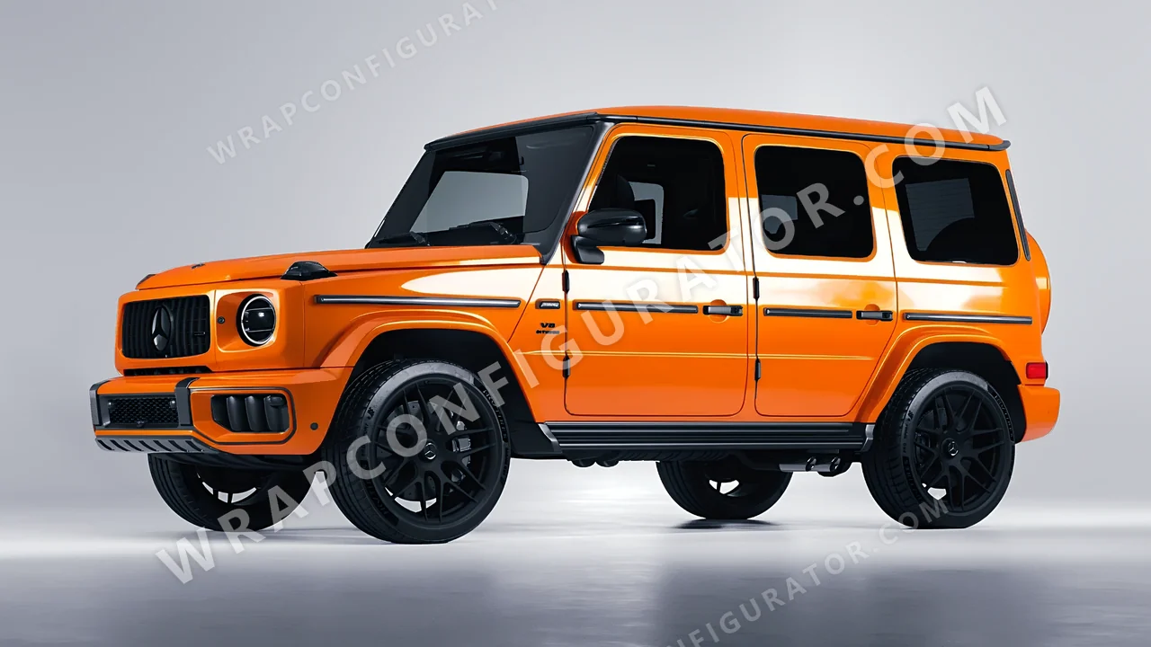 Orange Mercedes-Benz G Class AMG 2025 wrapped in ORACAL Municipal Orange 970RA-351G