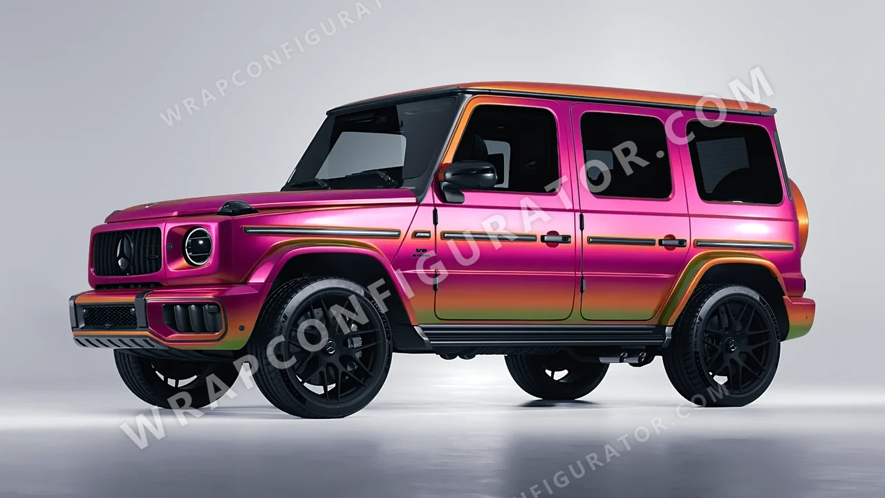 Pink Mercedes-Benz G Class AMG 2025 wrapped in Colourshield PPF by HyperPro Daybreak Pink GB02-P