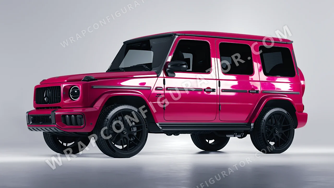 Pink Mercedes-Benz G Class AMG 2025 wrapped in Colourshield PPF by HyperPro Deep Pink HGF60-P