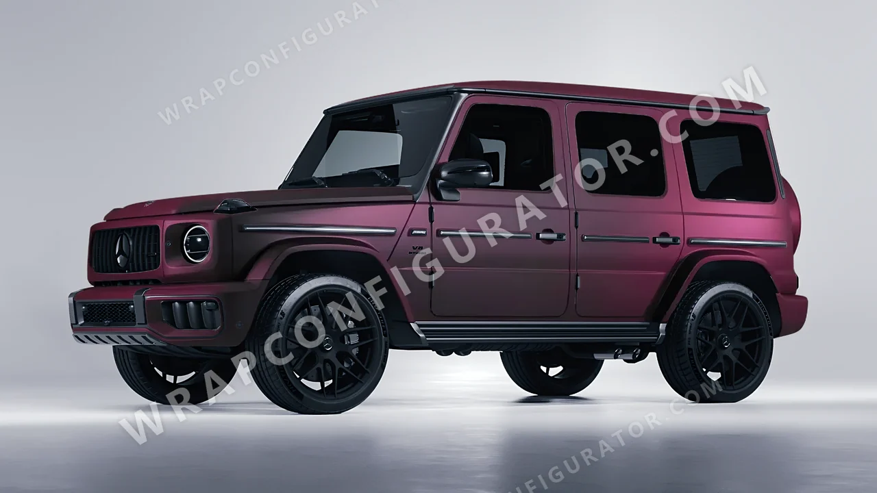 Pink Mercedes-Benz G Class AMG 2025 wrapped in KPMF Frozen Mystic Pink Matt K75575
