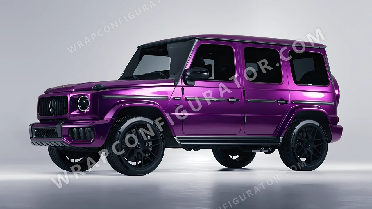 Purple Mercedes-Benz G Class AMG 2025 wrapped in Avery Dennison Gloss Fun Purple SW900-568-S