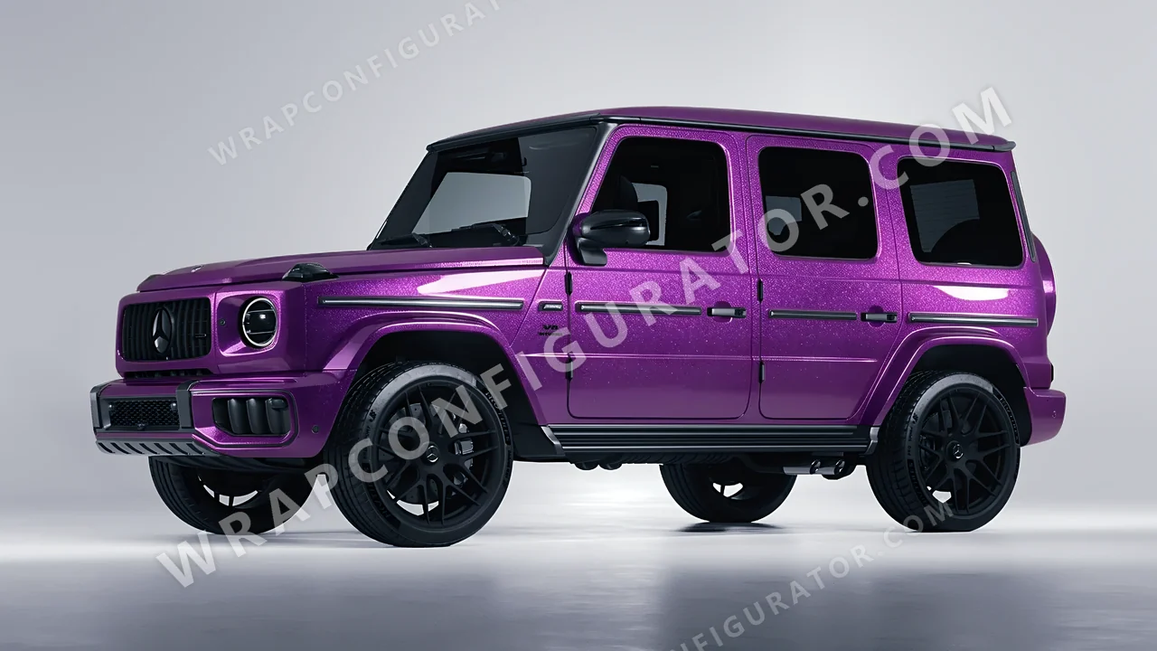 Purple Mercedes-Benz G Class AMG 2025 wrapped in Avery Dennison Popstar Concert Purple SW900-521-M