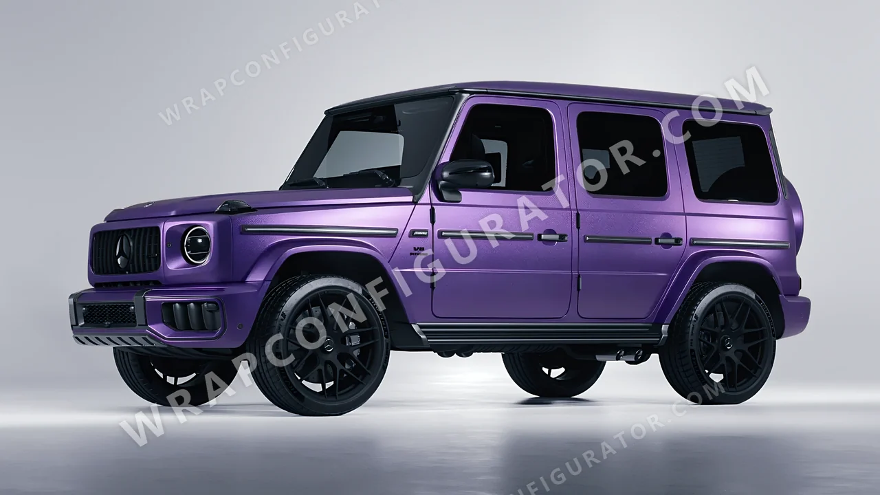 Purple Mercedes-Benz G Class AMG 2025 wrapped in Avery Dennison Purple SW900-565-M