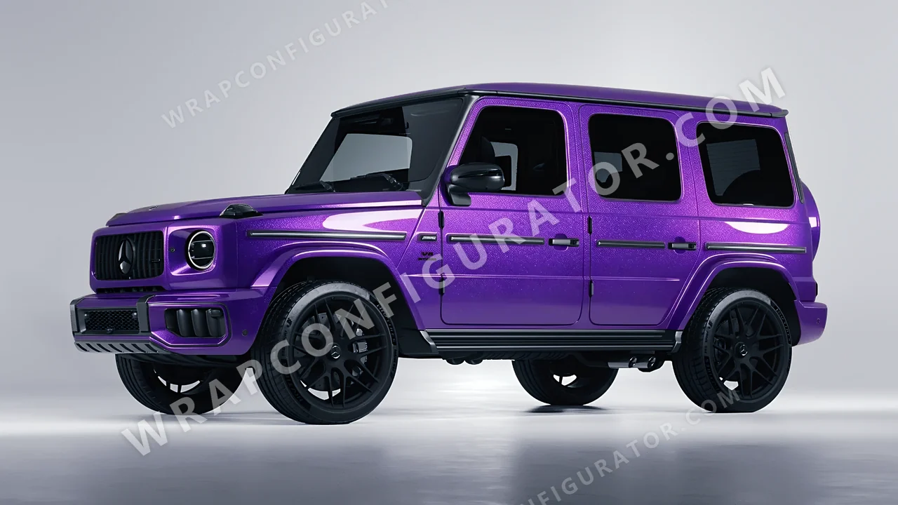 Purple Mercedes-Benz G Class AMG 2025 wrapped in Avery Dennison Vibrant Violet SW900-522-M