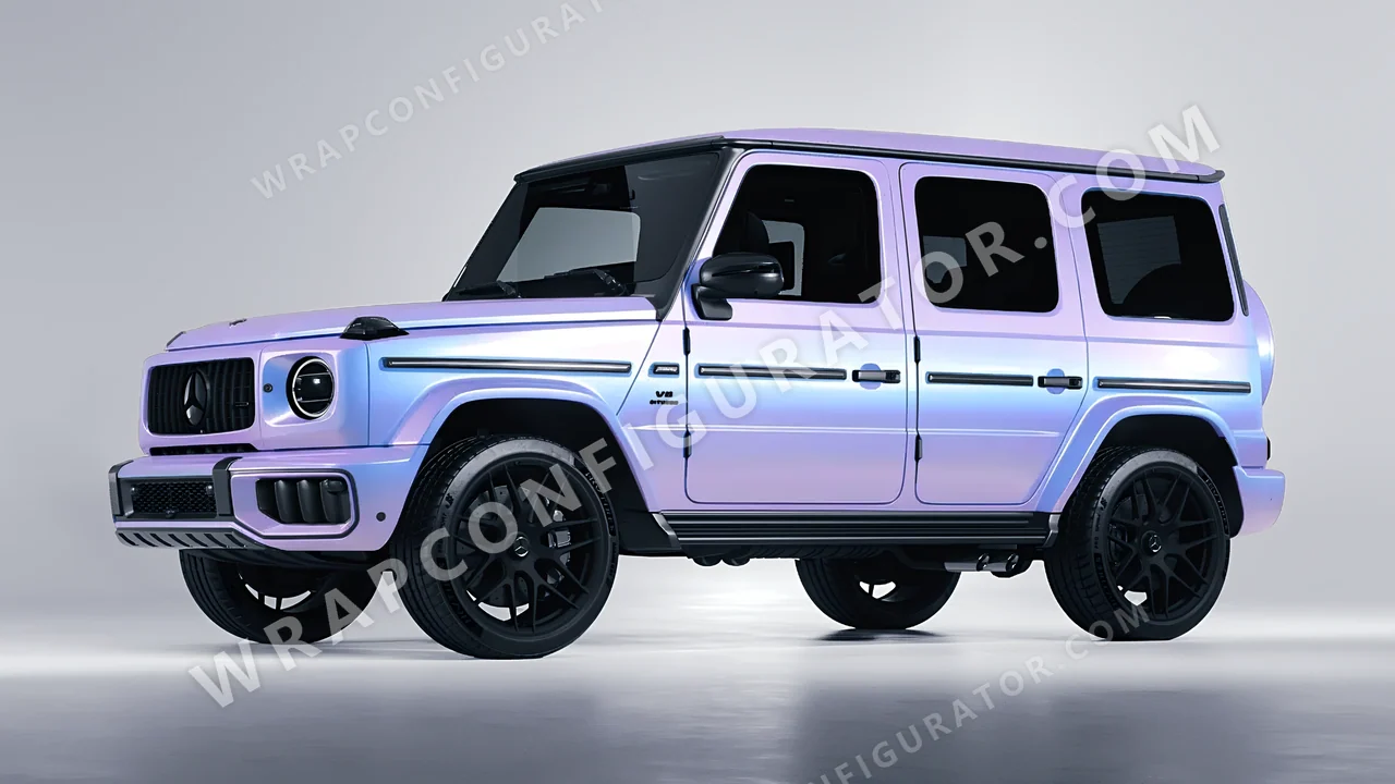 Purple Mercedes-Benz G Class AMG 2025 wrapped in Colourshield PPF by HyperPro Aurora Purple CGM08-P
