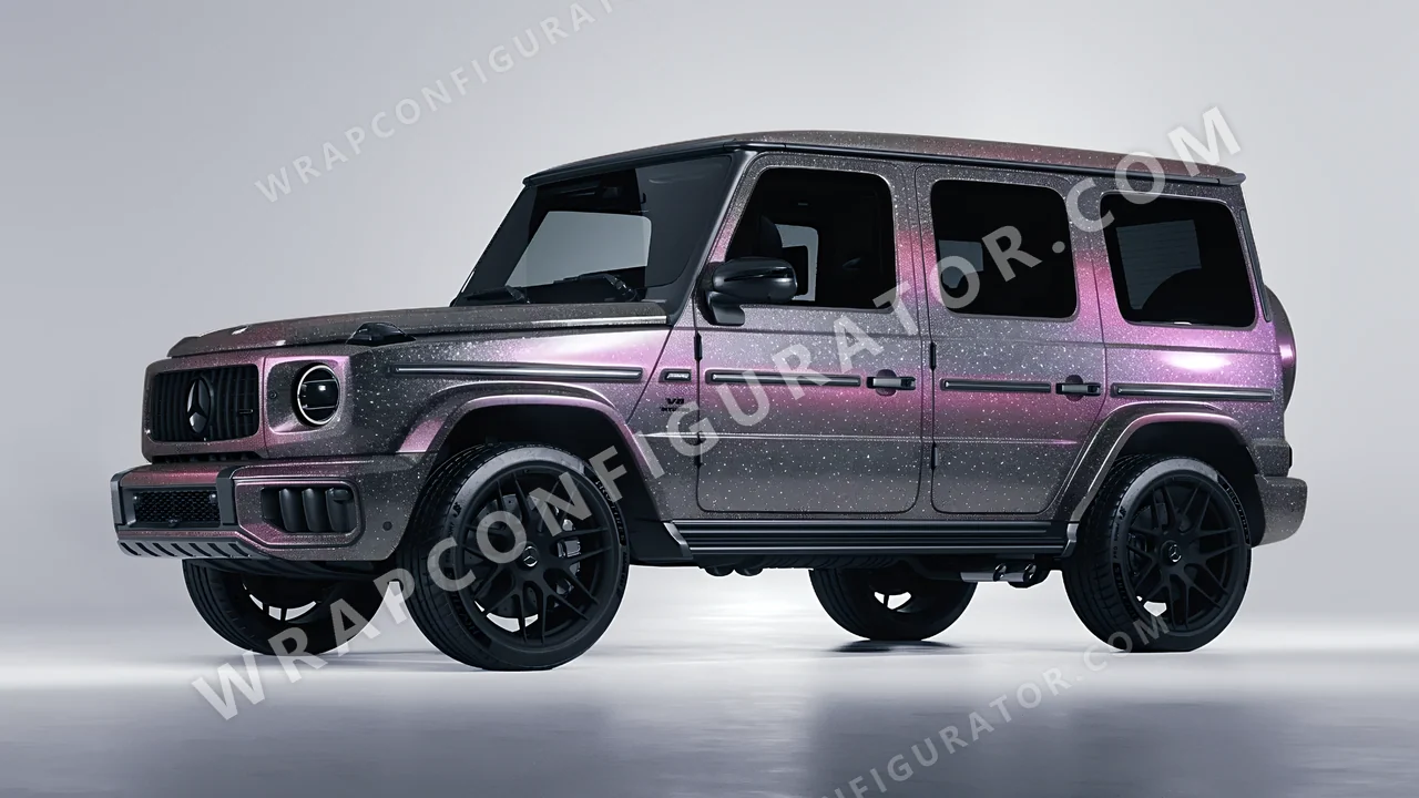 Purple Mercedes-Benz G Class AMG 2025 wrapped in Colourshield PPF by HyperPro Gray/Purple CG07-P