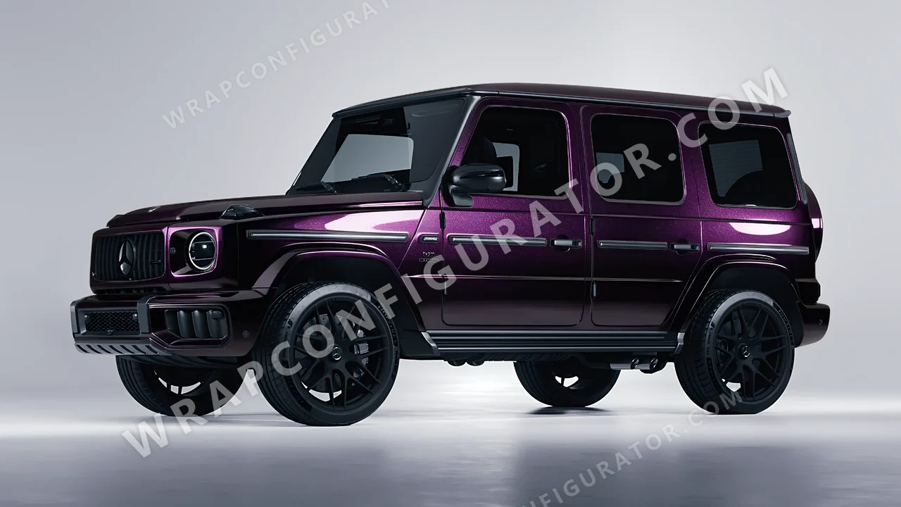 Purple Mercedes-Benz G Class AMG 2025 wrapped in Colourshield PPF by HyperPro Midnight Purple GAF47-P