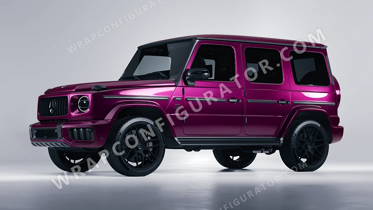 Purple Mercedes-Benz G Class AMG 2025 wrapped in Colourshield PPF by HyperPro Mulberry Purple HGM80-P