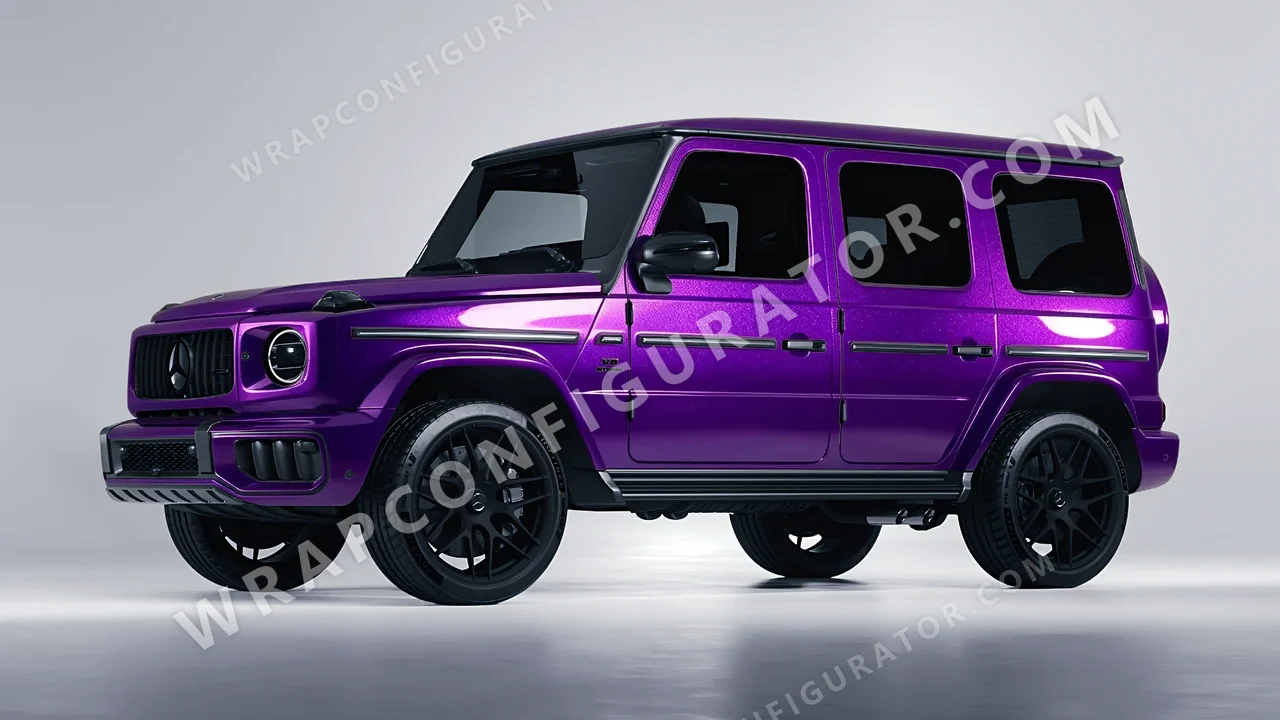 Purple Mercedes-Benz G Class AMG 2025 wrapped in Colourshield PPF by HyperPro Velour Purple HGM78-P