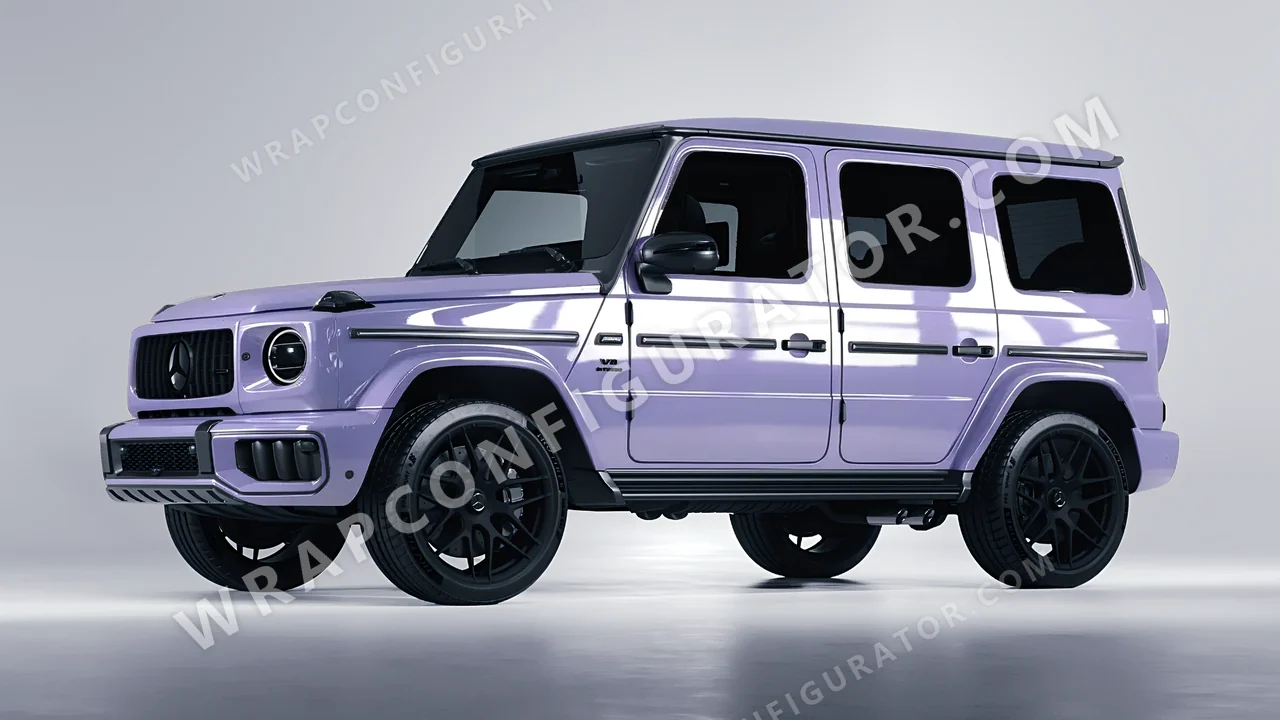 Purple Mercedes-Benz G Class AMG 2025 wrapped in Inozetek Dynamic PPF Grey Violet DPPF938