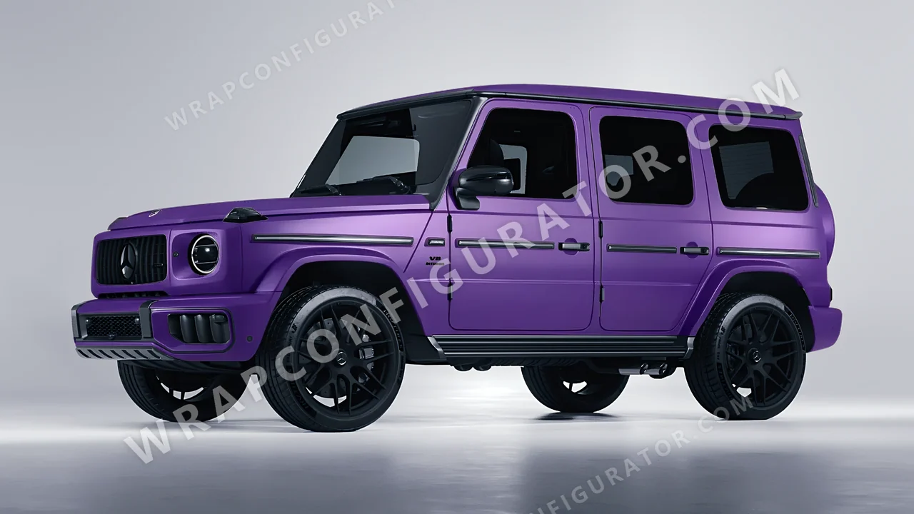 Purple Mercedes-Benz G Class AMG 2025 wrapped in KPMF Absolute Matt Royal Amethyst K75803
