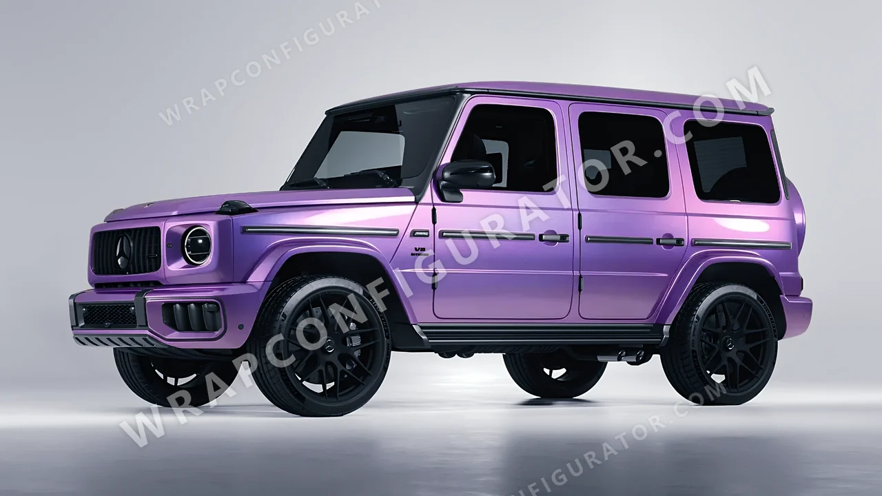 Purple Mercedes-Benz G Class AMG 2025 wrapped in KPMF Violet Haze K75473