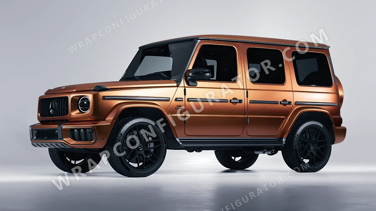Red Mercedes-Benz G Class AMG 2025 wrapped in 3M Satin Flip Volcanic Flare SP236