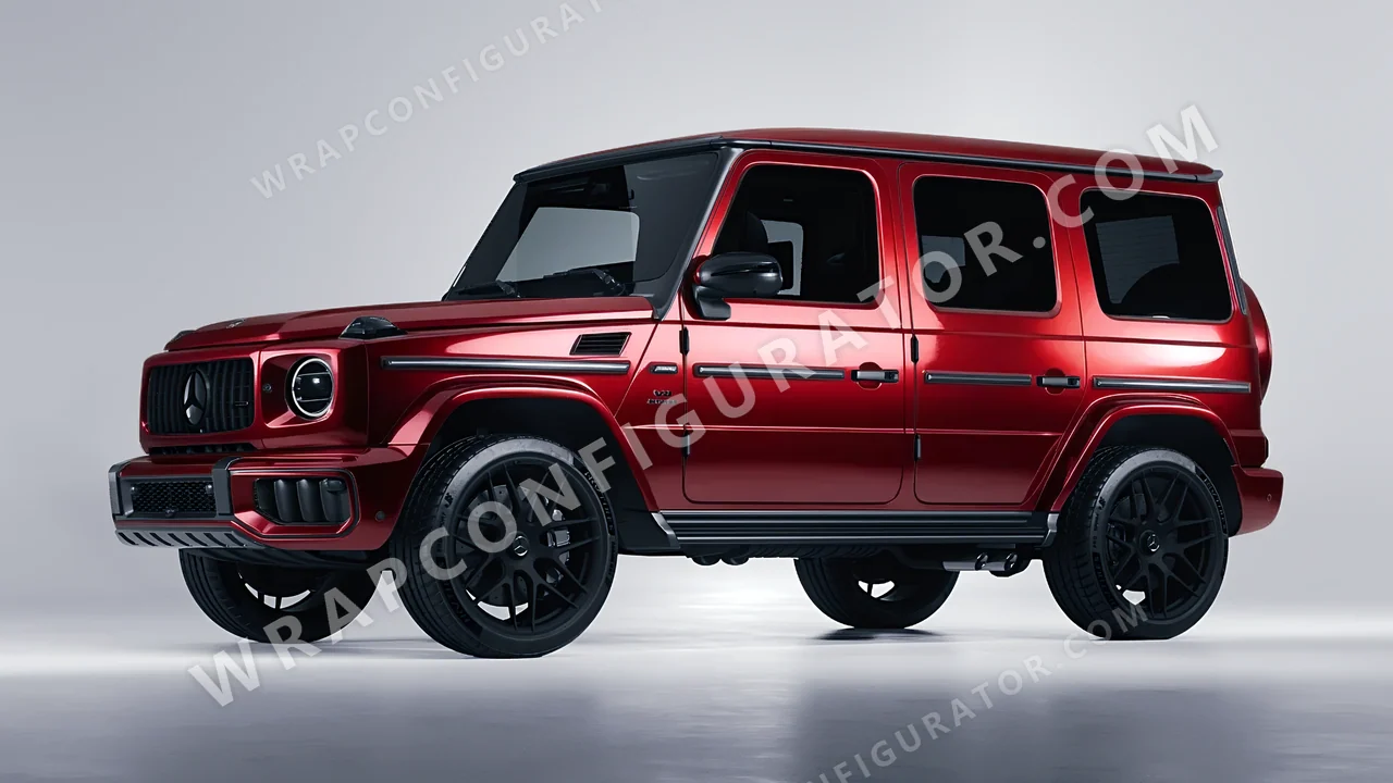 Red Mercedes-Benz G Class AMG 2025 wrapped in Avery Dennison Gloss Passion Red SW900-448-S