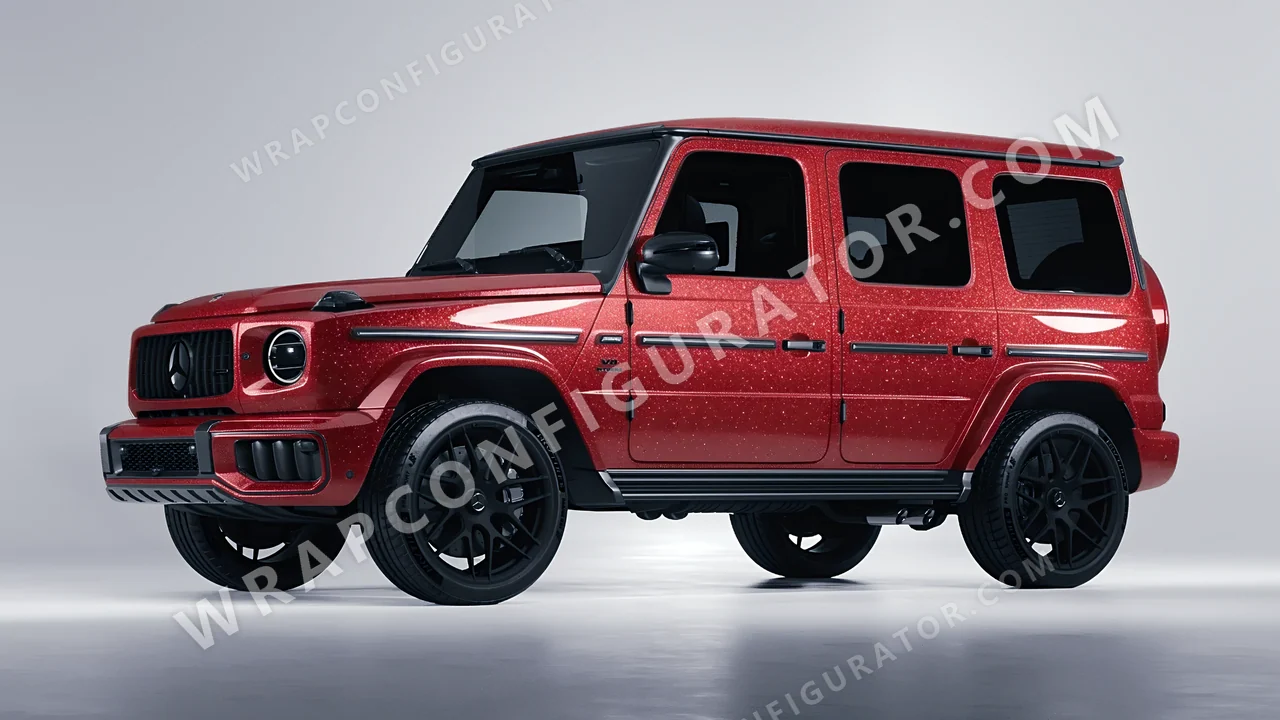 Red Mercedes-Benz G Class AMG 2025 wrapped in Avery Dennison Red SW900-426-D