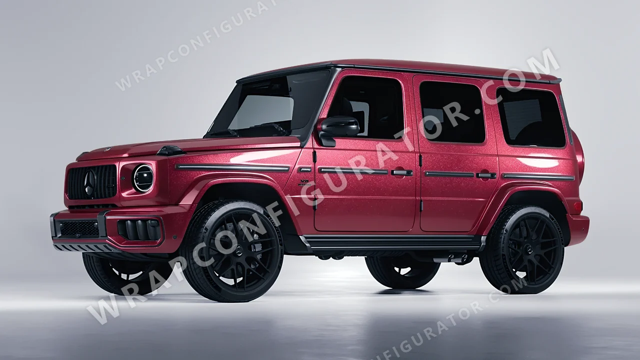 Red Mercedes-Benz G Class AMG 2025 wrapped in Avery Dennison Spark SW900-419-M