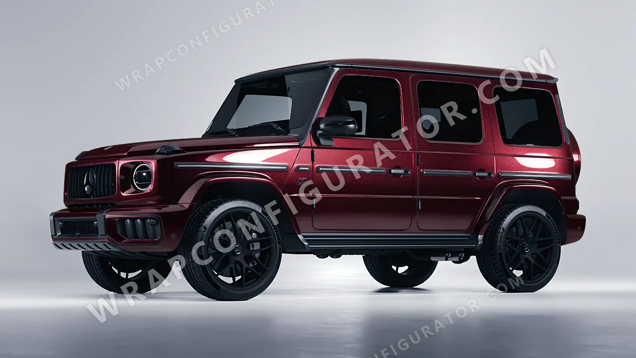 Red Mercedes-Benz G Class AMG 2025 wrapped in Colourshield PPF by HyperPro Barn Red HGM20-P