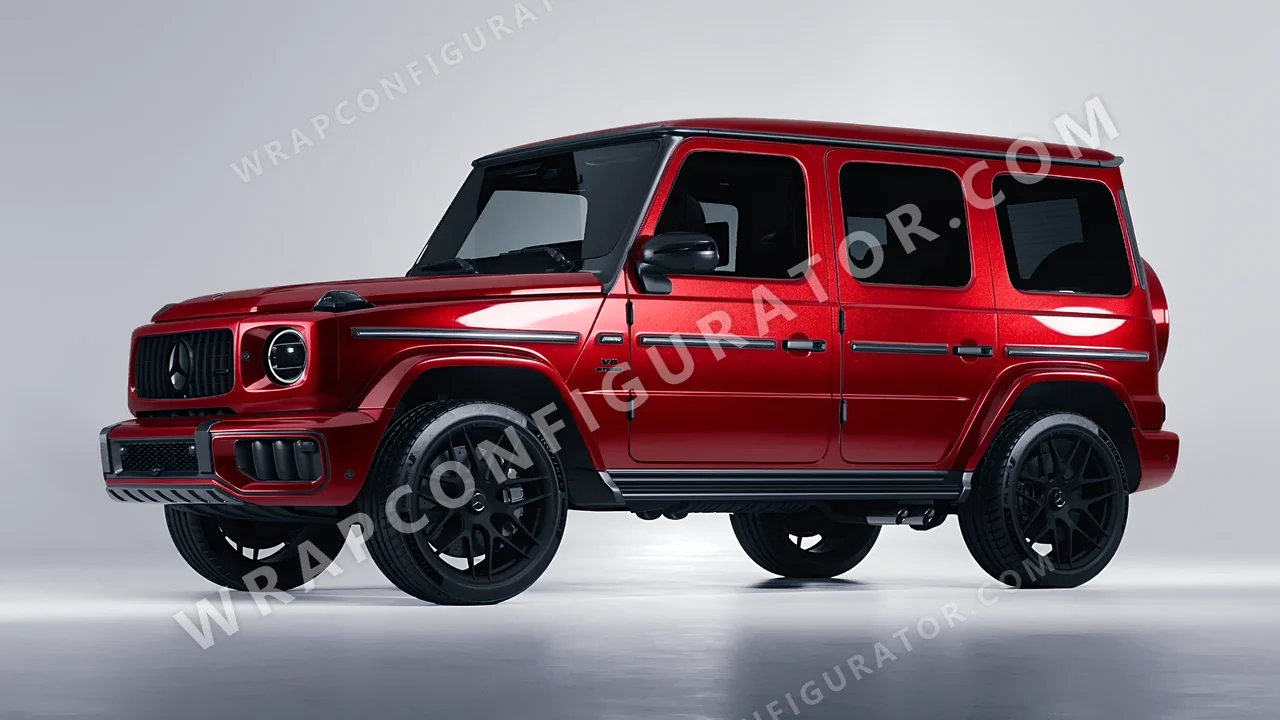 Red Mercedes-Benz G Class AMG 2025 wrapped in Colourshield PPF by HyperPro Bright Red HGM34-P