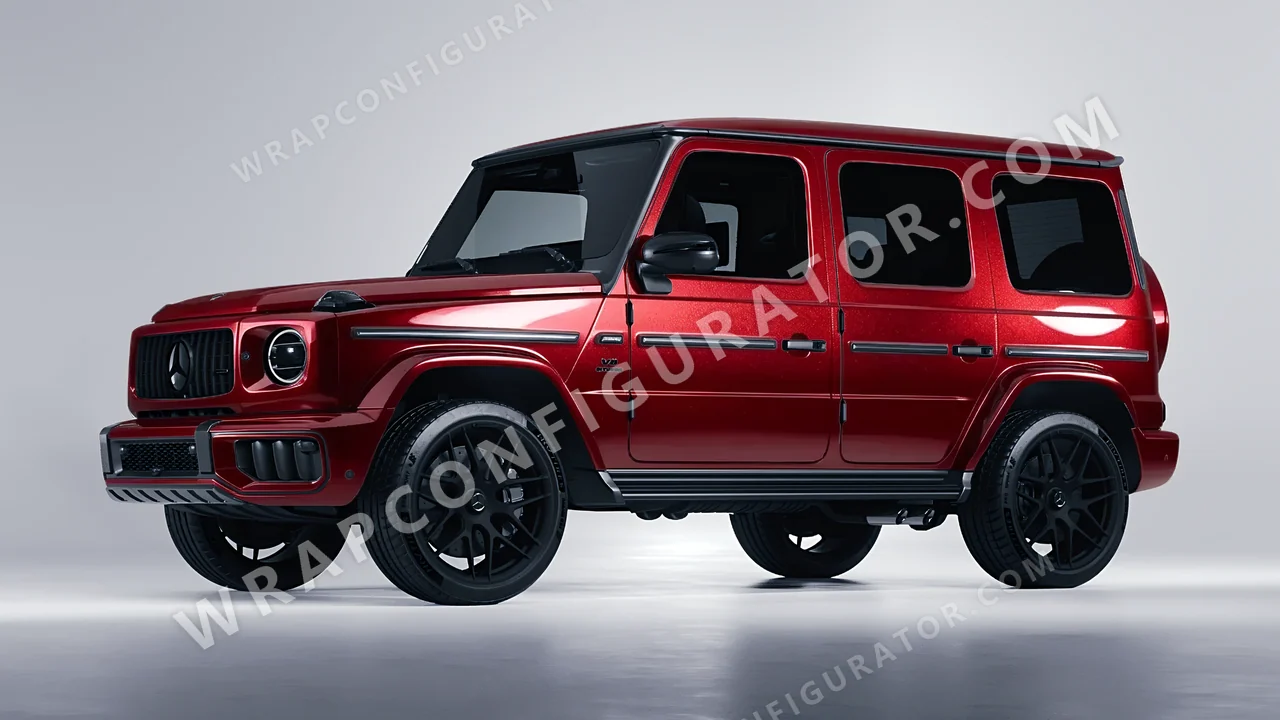 Red Mercedes-Benz G Class AMG 2025 wrapped in Colourshield PPF by HyperPro Cherries Red GAF06-P