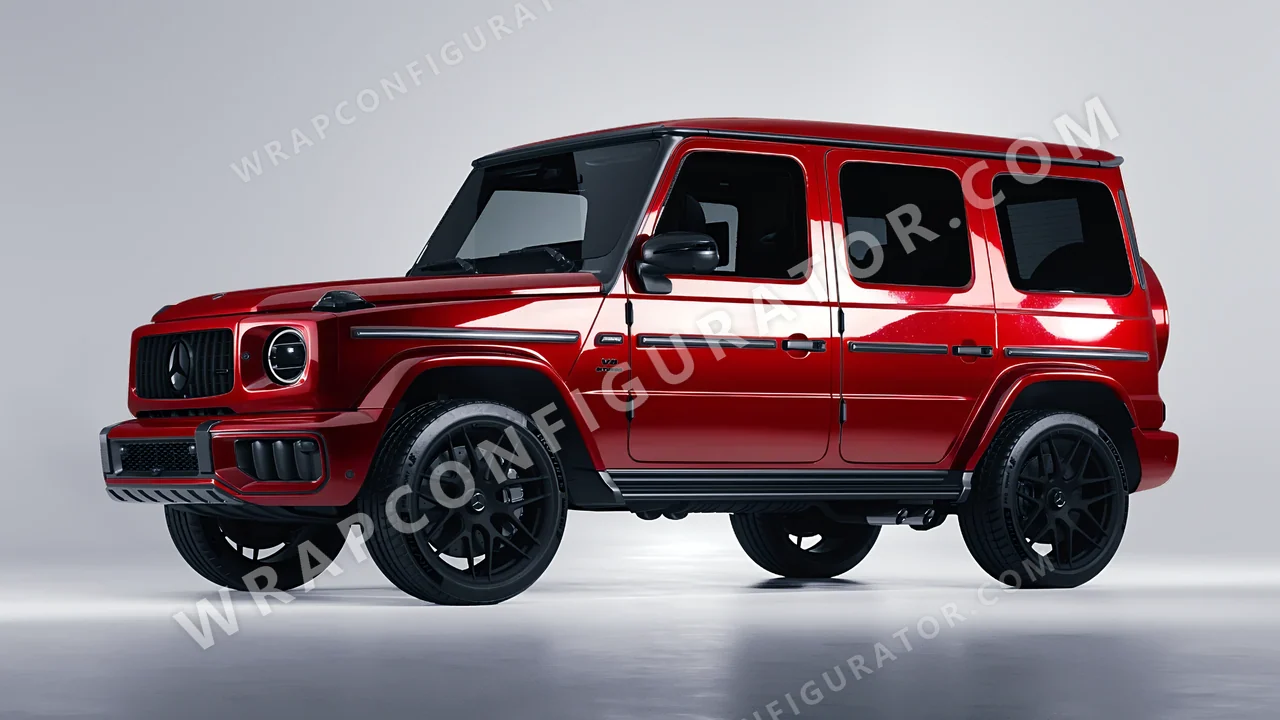 Red Mercedes-Benz G Class AMG 2025 wrapped in Colourshield PPF by HyperPro Fiery Red HGF83-P