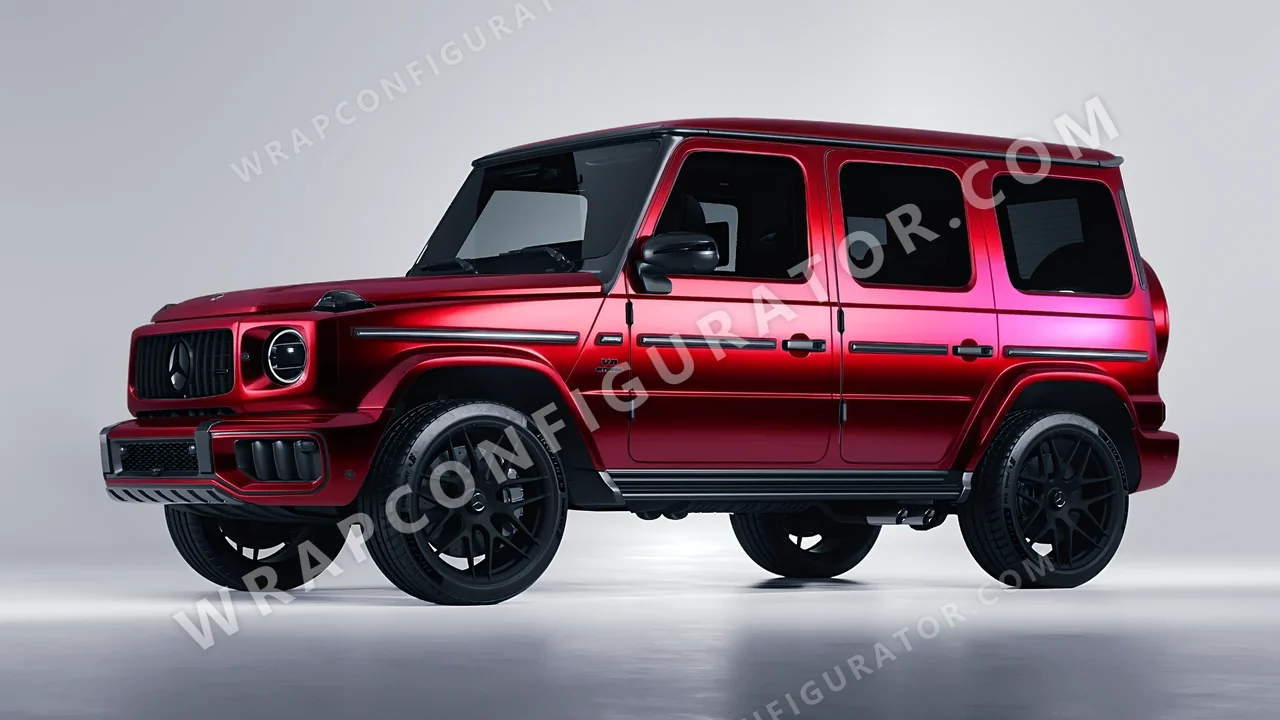 Red Mercedes-Benz G Class AMG 2025 wrapped in Colourshield PPF by HyperPro Ghost Red MSF28-P