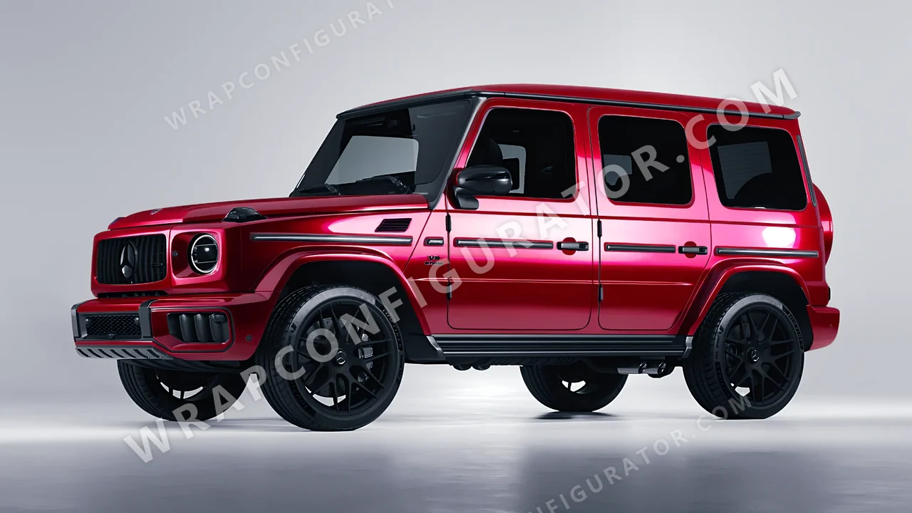 Red Mercedes-Benz G Class AMG 2025 wrapped in Colourshield PPF by HyperPro Strawberry Red HGF48-P