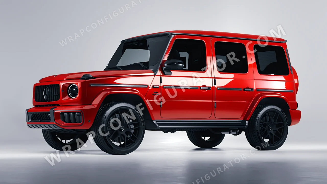 Red Mercedes-Benz G Class AMG 2025 wrapped in Colourshield PPF by HyperPro Tomato Red HGF71-P