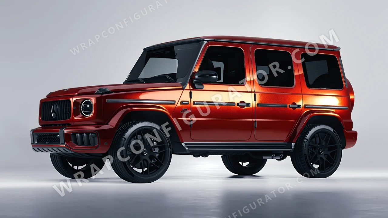 Red Mercedes-Benz G Class AMG 2025 wrapped in Inozetek Dynamic PPF Dragons Blood Red DPPF711