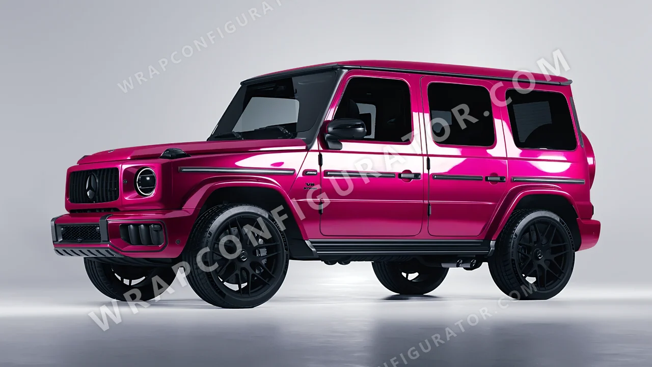 Red Mercedes-Benz G Class AMG 2025 wrapped in Inozetek Dynamic PPF Ruby Star DPPF916