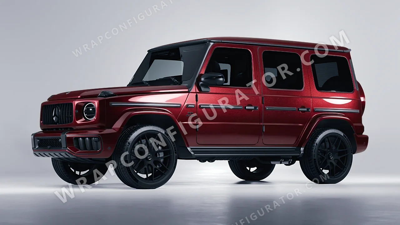 Red Mercedes-Benz G Class AMG 2025 wrapped in Inozetek Dynamic PPF Velvet Red DPPF945