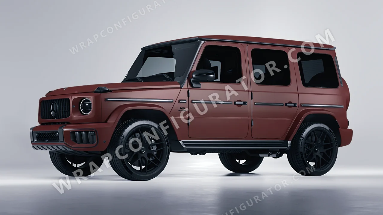 Red Mercedes-Benz G Class AMG 2025 wrapped in KPMF Absolute Matt Mythos Red K75801