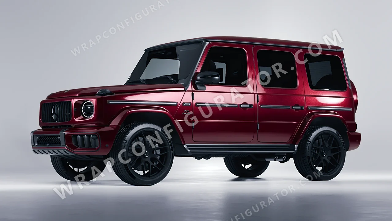 Red Mercedes-Benz G Class AMG 2025 wrapped in ORACAL Red Brown 970RA-369G