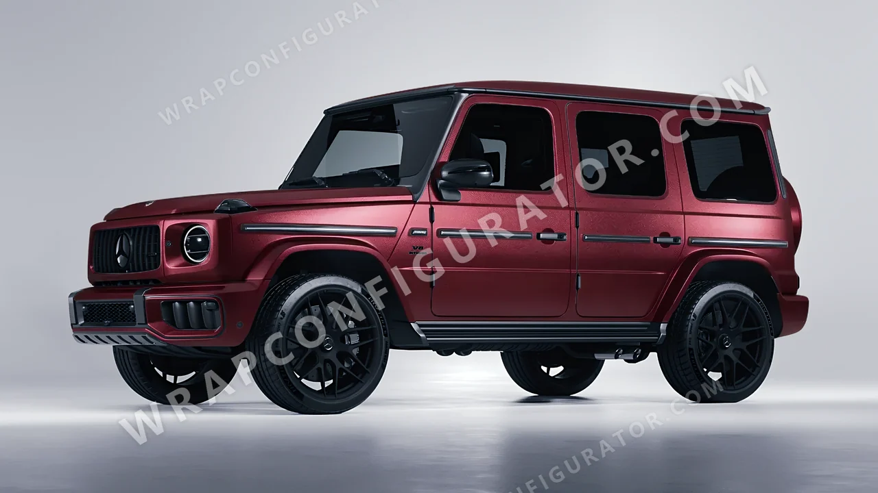 Red Mercedes-Benz G Class AMG 2025 wrapped in ORACAL Red Brown 970RA-369M