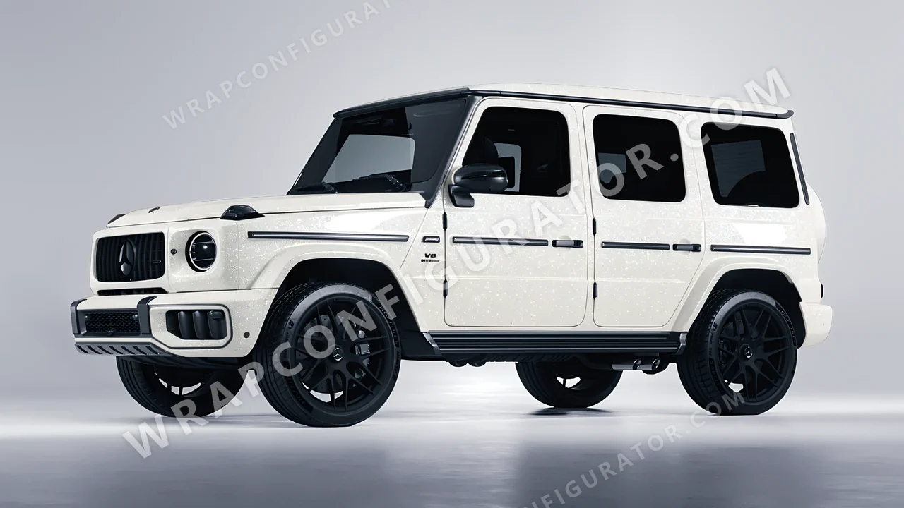 White Mercedes-Benz G Class AMG 2025 wrapped in Avery Dennison White SW900-161-D