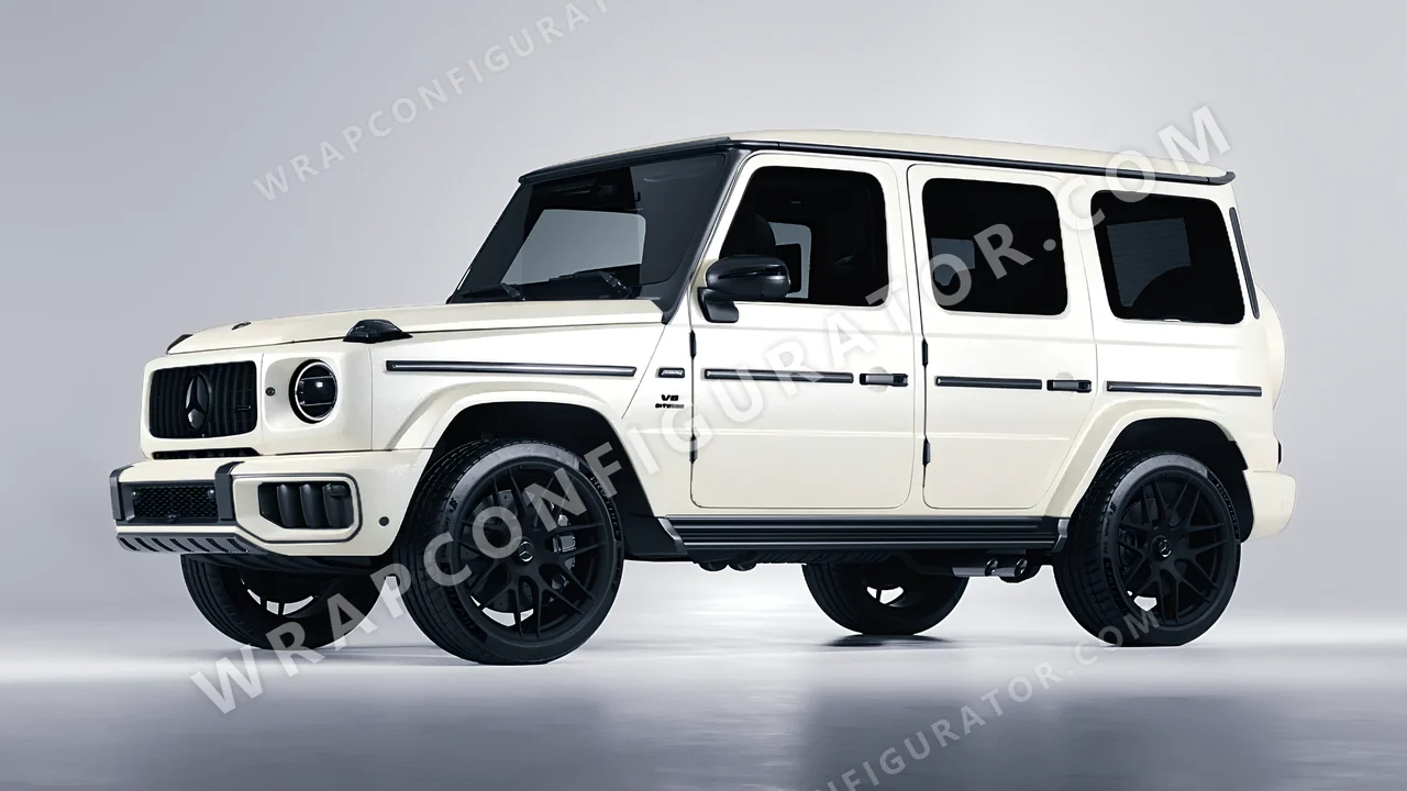 White Mercedes-Benz G Class AMG 2025 wrapped in Colourshield PPF by HyperPro White MF14-P