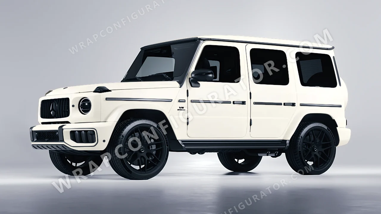 White Mercedes-Benz G Class AMG 2025 wrapped in Colourshield PPF by HyperPro White SMF03-P