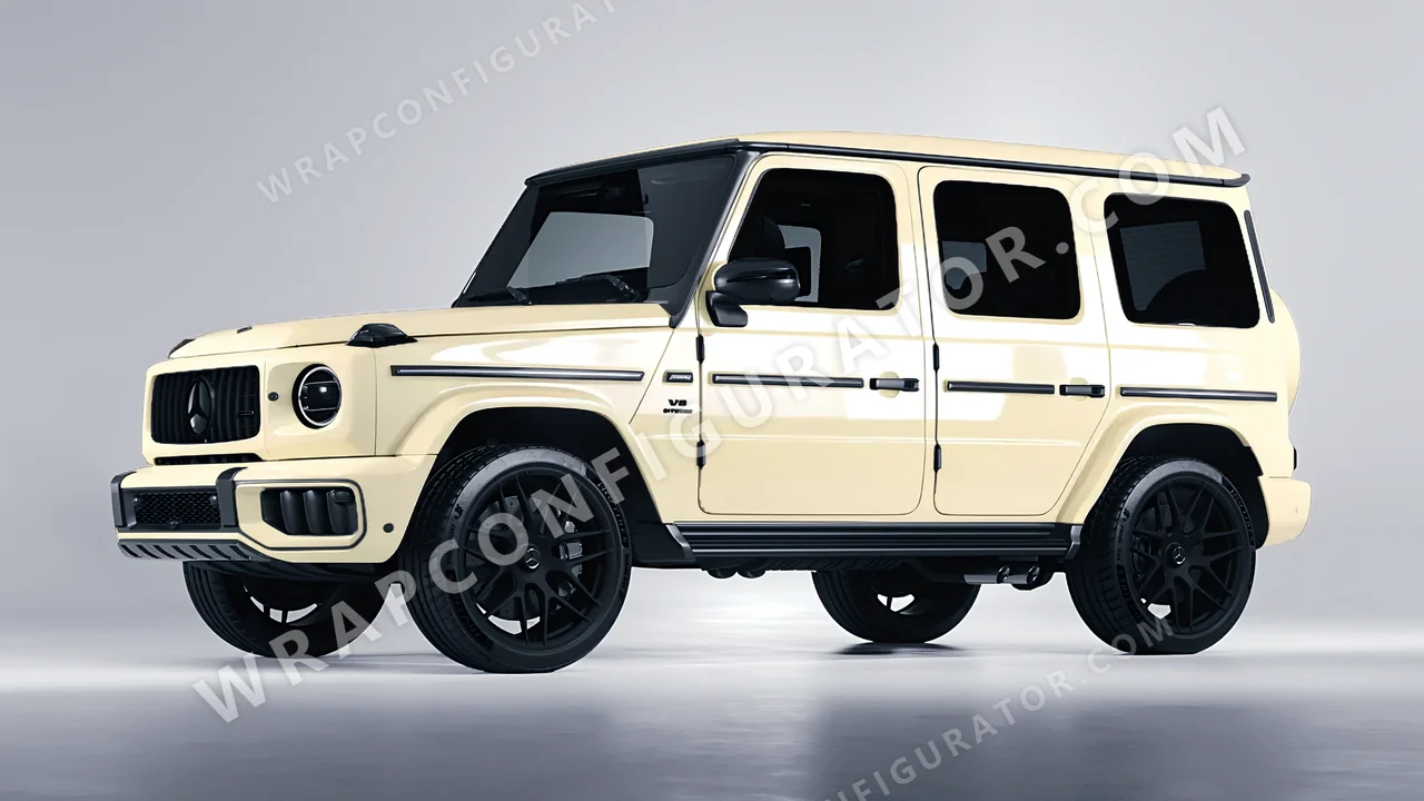 White Mercedes-Benz G Class AMG 2025 wrapped in Inozetek Dynamic PPF Championship White DPPF702