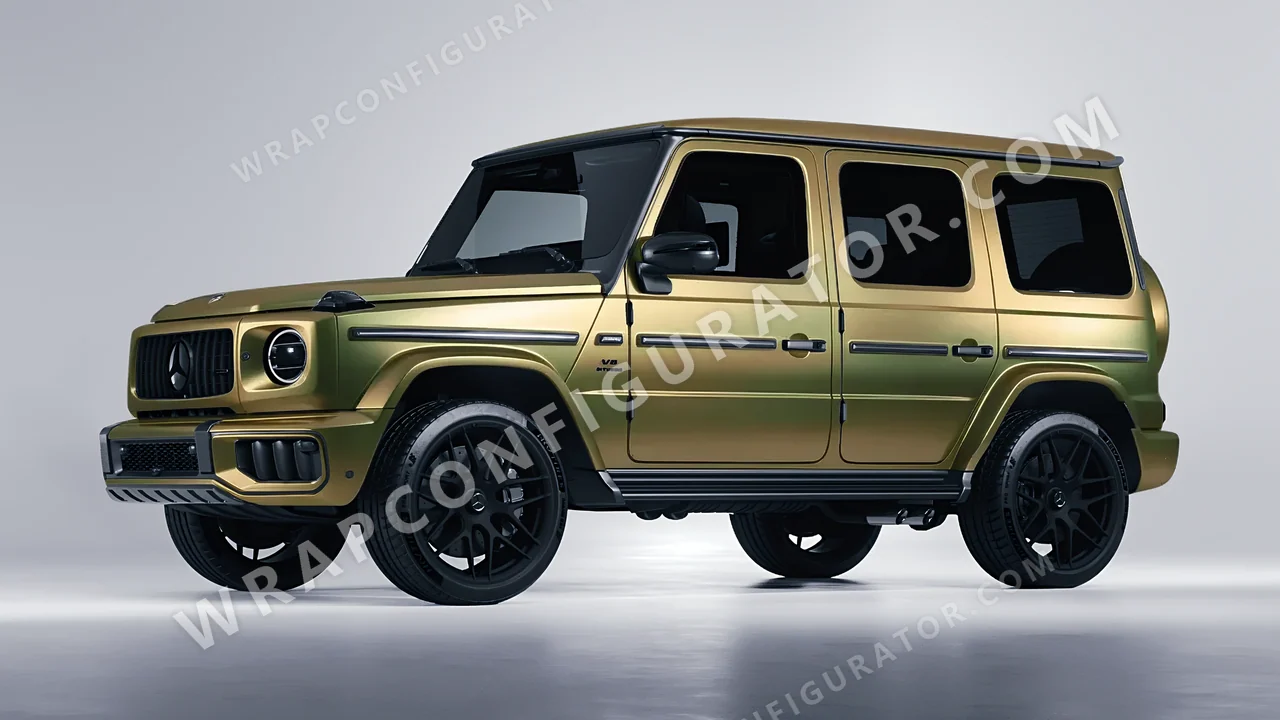 Yellow Mercedes-Benz G Class AMG 2025 wrapped in 3M Golden Aurora SP264