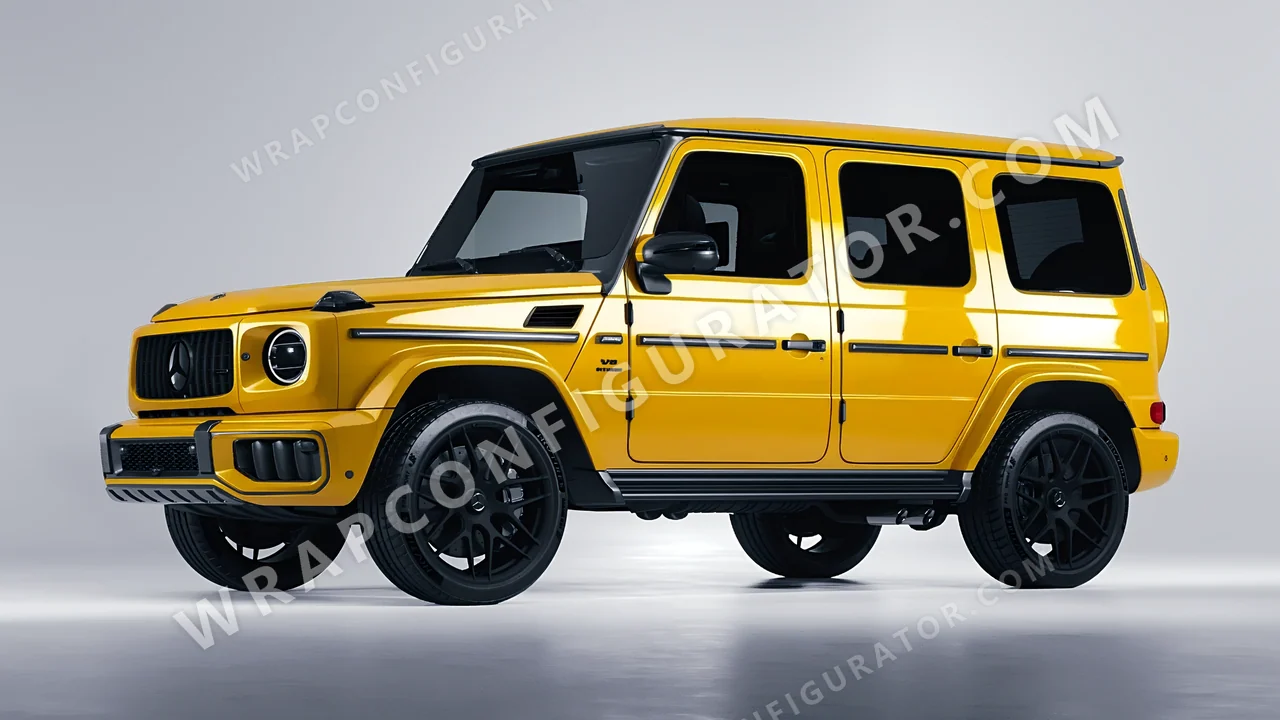 Yellow Mercedes-Benz G Class AMG 2025 wrapped in Avery Dennison Dark Yellow SW900-249-O