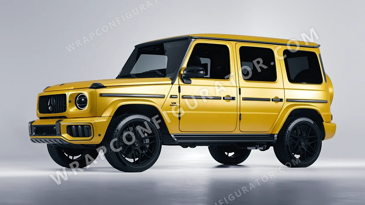 Yellow Mercedes-Benz G Class AMG 2025 wrapped in Avery Dennison Yellow SW900-224-O