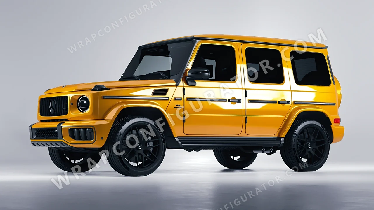 Yellow Mercedes-Benz G Class AMG 2025 wrapped in Colourshield PPF by HyperPro Amber Yellow HGF78-P